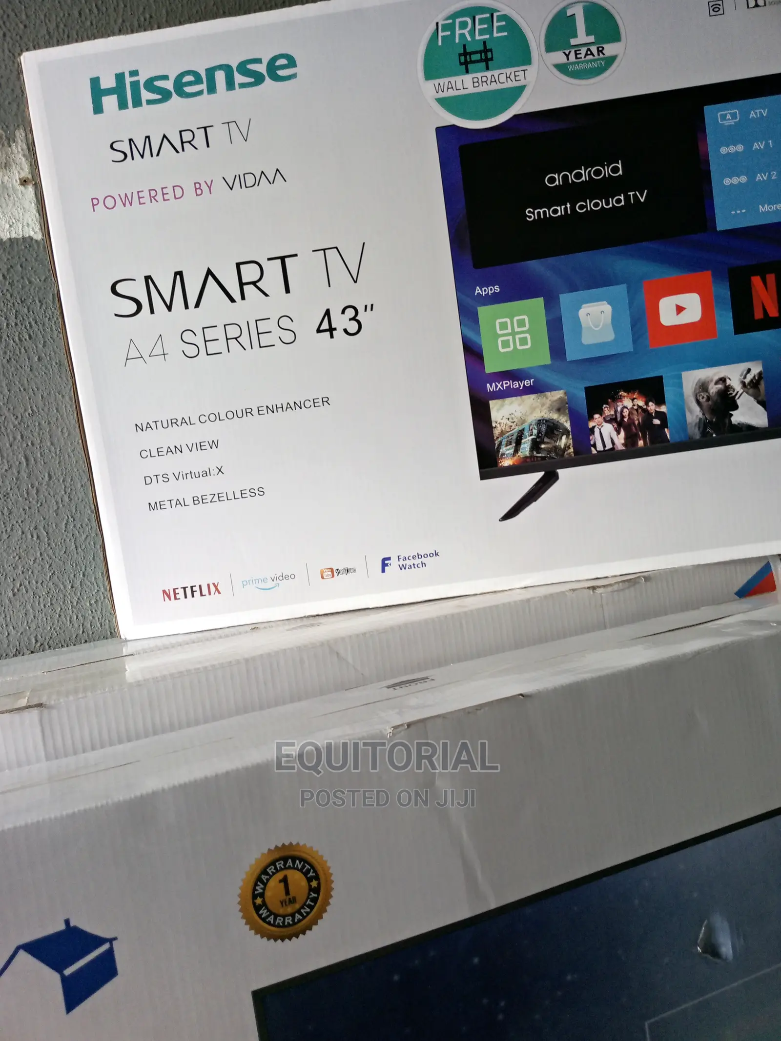Hisense 43'' Smart TV + Mx Player + Prime Video
