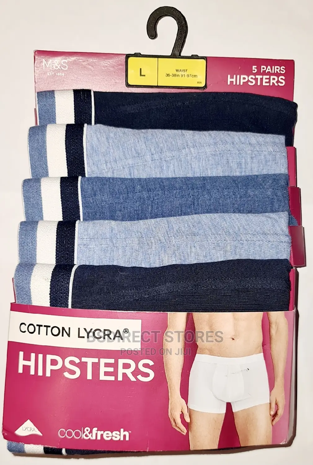 Marks and Spencer Denim Mix 5 Pack Cool and Fresh Hipsters