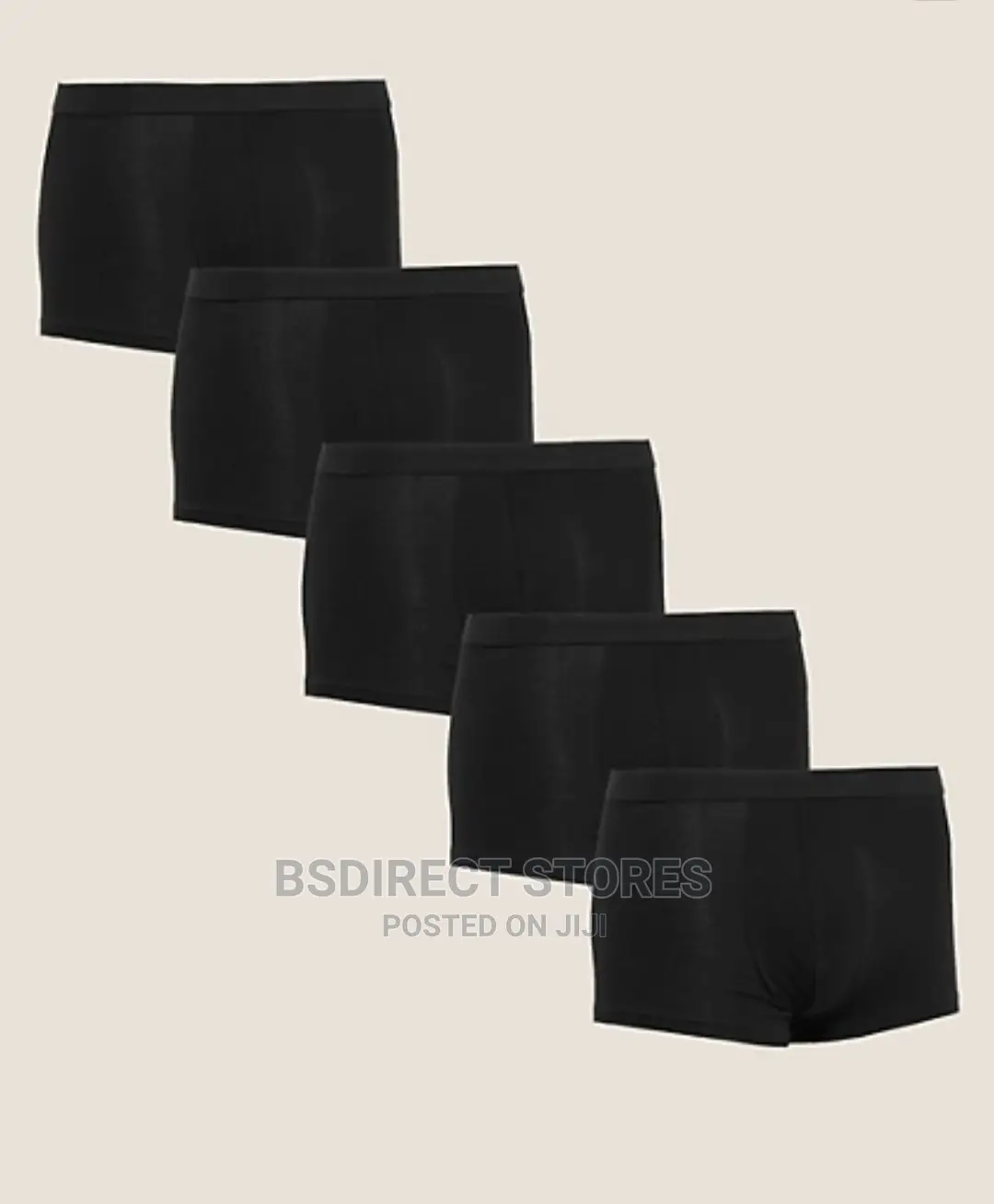 Marks and Spencer All Black 5 Pack Cool Fresh Hipsters