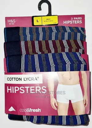 Marks and Spencer Multi Stripe 3pk Cool and Fresh Hipsters