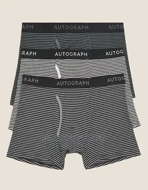 Marks and Spencer Assorted 3 Pack Supima Cotton Blend Trunks