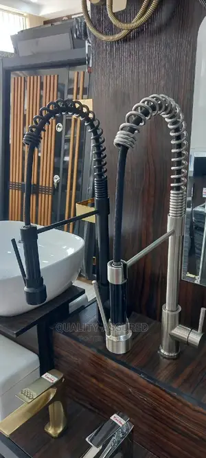 Black Spring Kitchen Tap