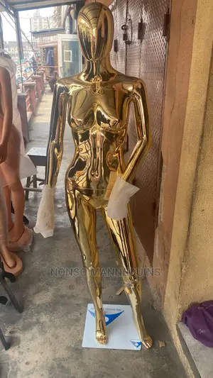 Size 8 Gold Chrome Faceless Display Fashion Model