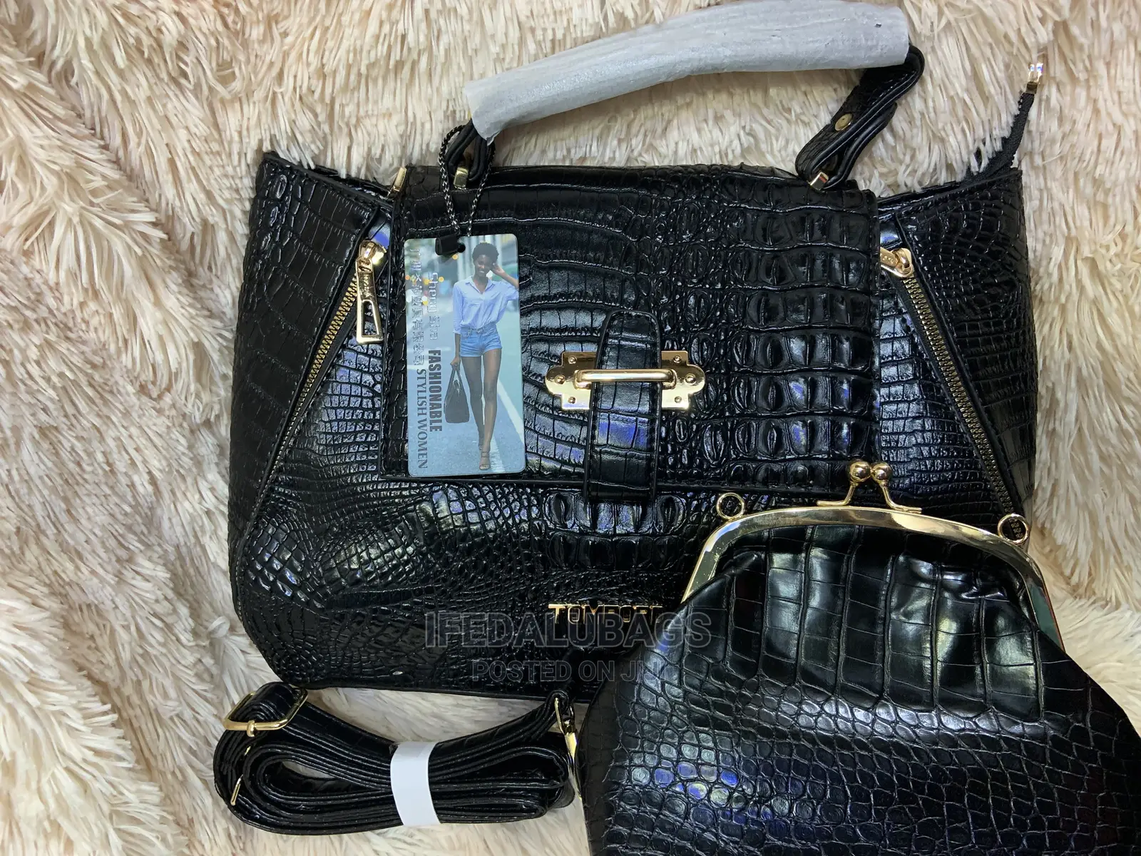 Quality 2n1 Croc Skin Hand Bag
