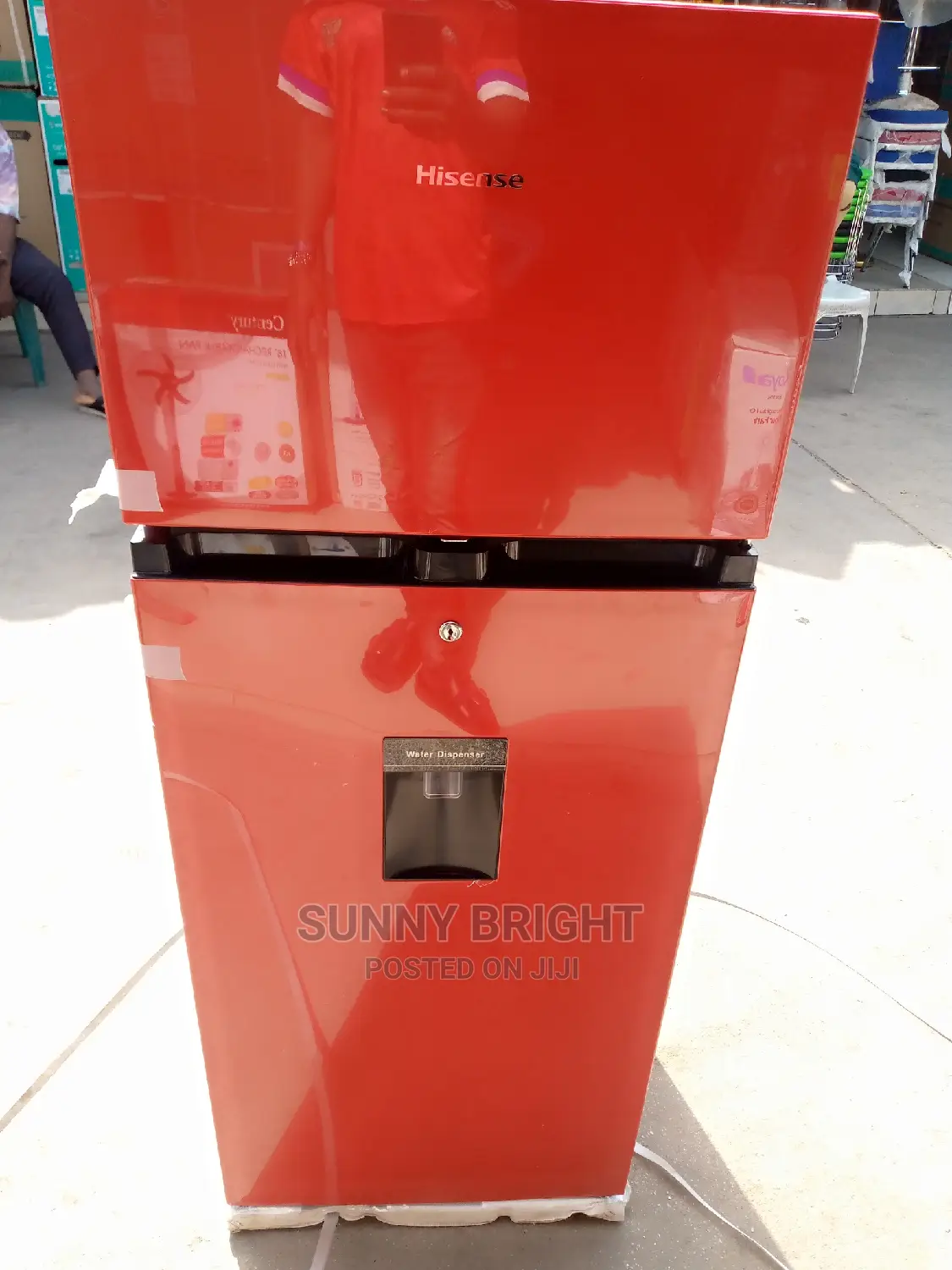 Hisense Double Doors Fridge 205liters Red
