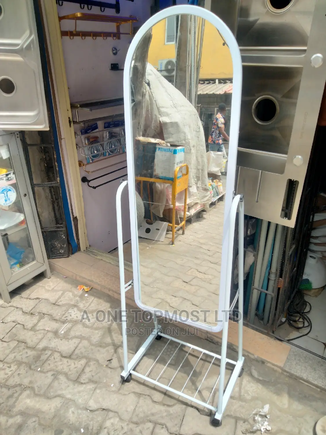 White Standing Mirror