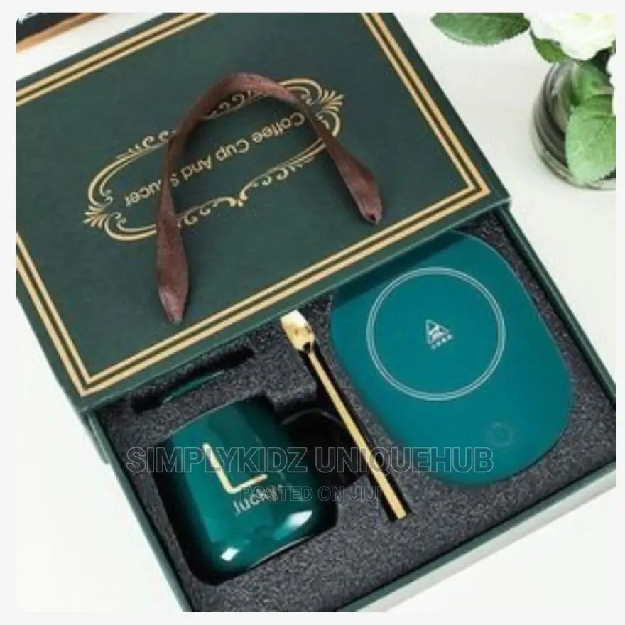 Lucky Ceramic Coffee Cup With Automatic Heating Pad