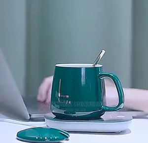 Lucky Ceramic Coffee Cup With Automatic Heating Pad
