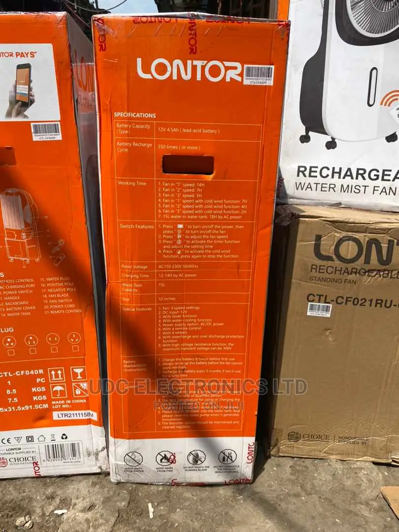 Lontor Rechargeable Water Mist Fan