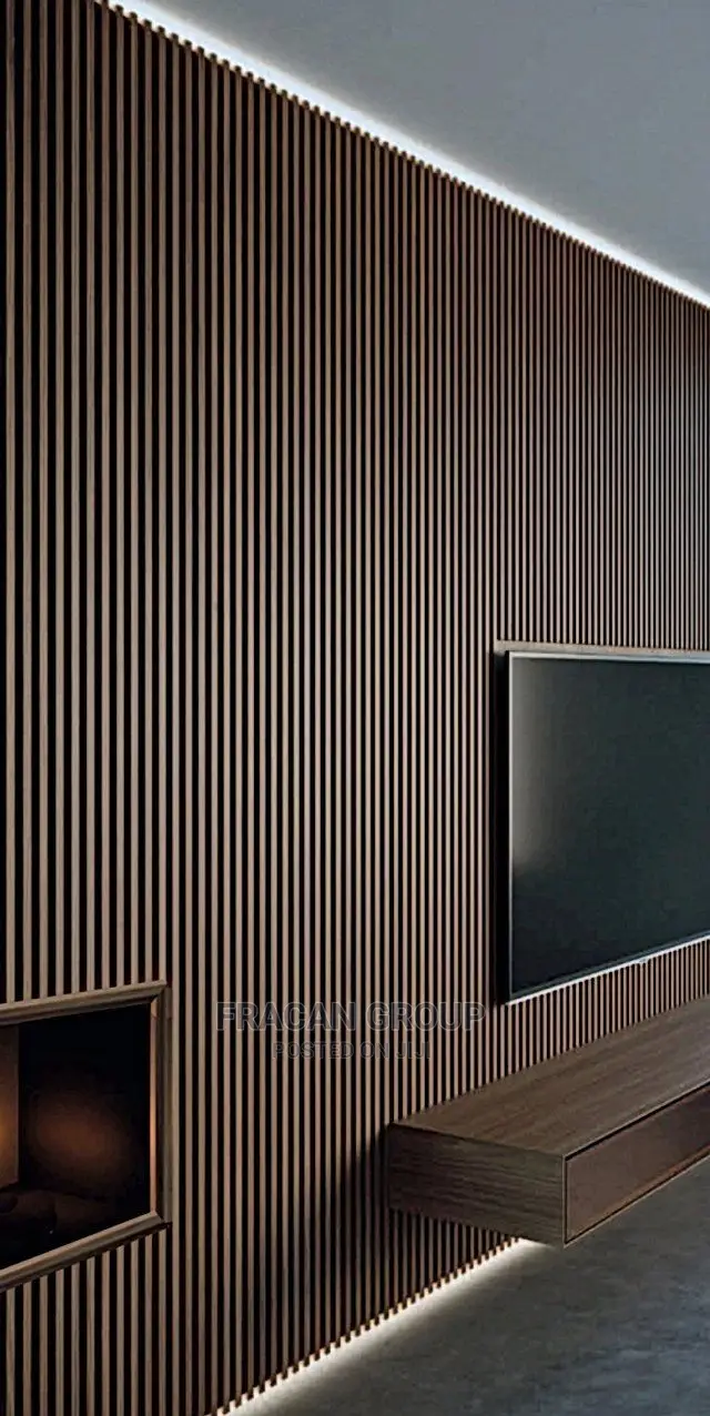 Classy WPC Flutted Panel . Fracan Interior Ltd Abuja