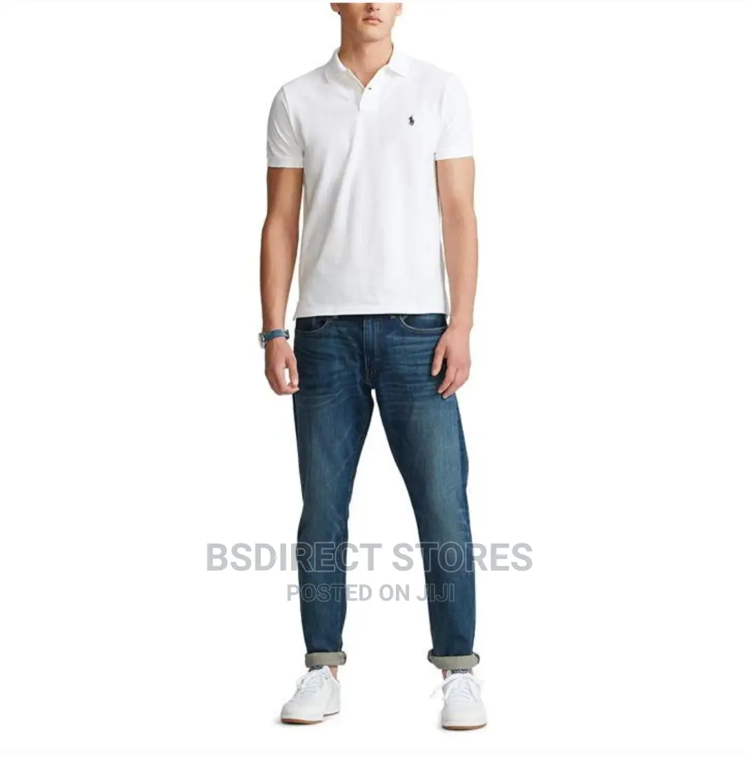 Polo Ralph Lauren White Custom Slim Fit Polo Shirt