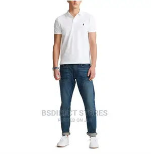 Polo Ralph Lauren White Custom Slim Fit Polo Shirt
