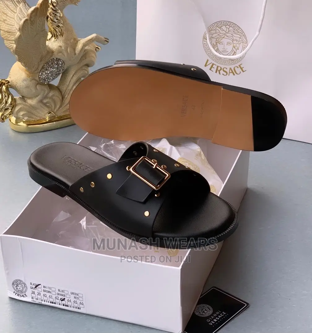 Versace Leather Slipers
