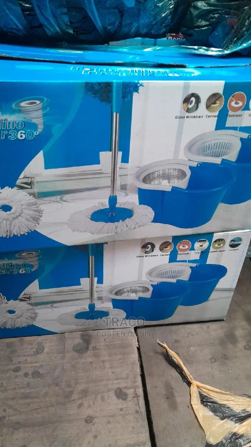 Magic Spin 360 Degree Easy Mop (Mop Head and Bucket)
