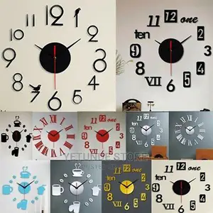 Wall Clock 3D Mirror Surface Sticker Home Office Decor