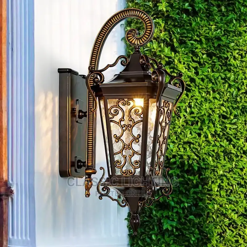 European Style Outdoor Wall Lamp Waterproof Courtyard Lamp