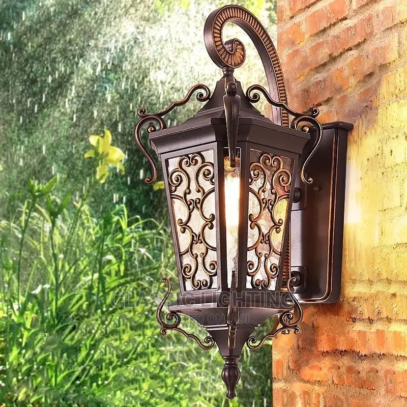 European Style Outdoor Wall Lamp Waterproof Courtyard Lamp
