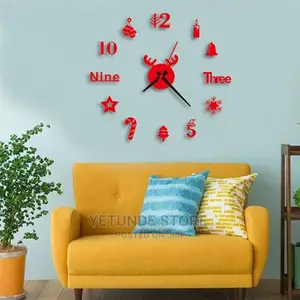 3 PCS Acrylic 3D Wall Clock DIY Living Room