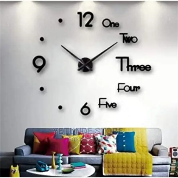 Diy 3d Wall Clock - 39" X 39"