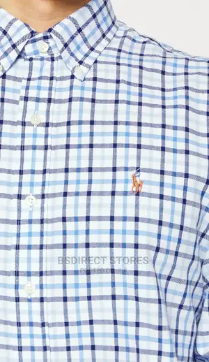 Polo Ralph Lauren Blue Multi Custom Fit Oxford Checked Shirt