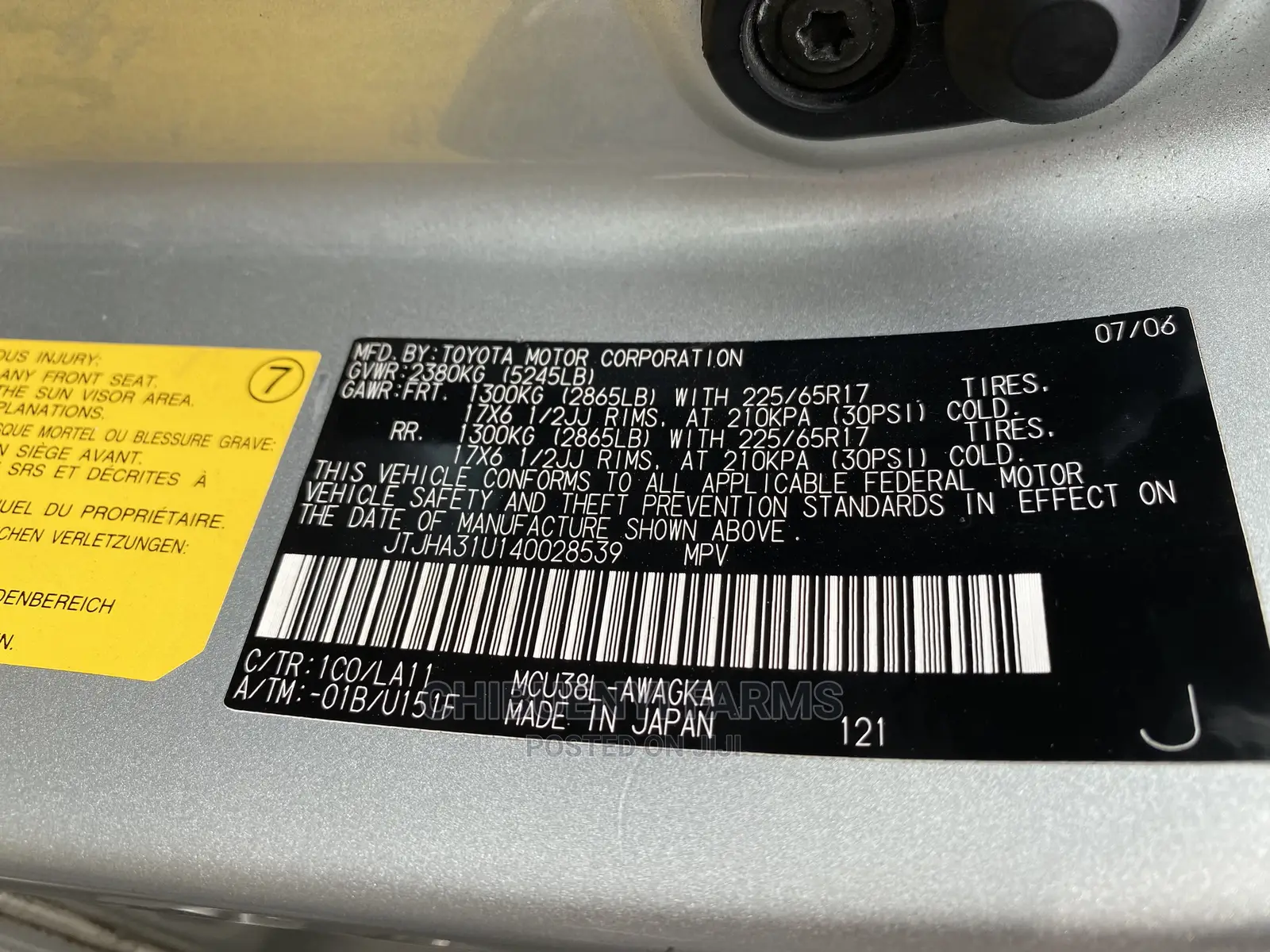 Lexus RX 330 2006 Silver