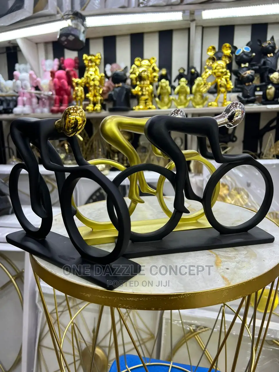 Cyclists Abstract Ornament