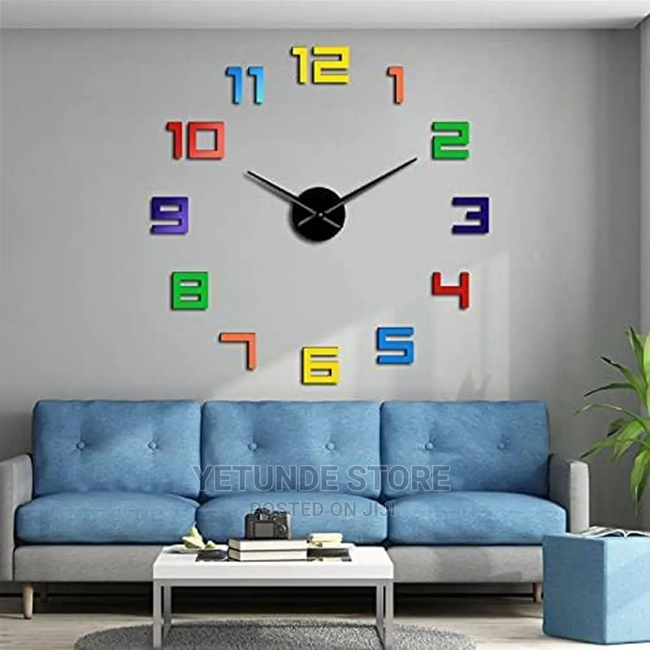 Multicolor Wall Clock Framless
