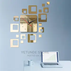 Square 3D Wall Clock