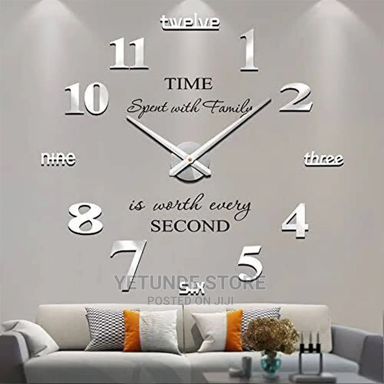 Frameless DIY 3D Wall Clock