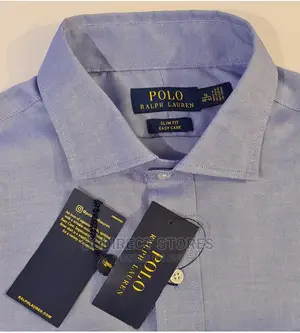 Polo Ralph Lauren Light Blue/White Slim Fit Poplin Shirt