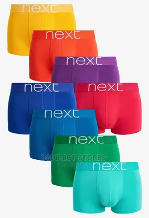 NEXT Multicolour Bright Hipsters Luxury Cotton Boxers 8 Pack