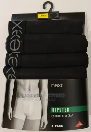 NEXT Hipsters Black Luxury Men Cotton Boxers Pack Of Four