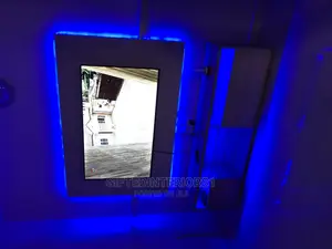 Tv Stand With Wall Panel (High Glossy)And Led Light