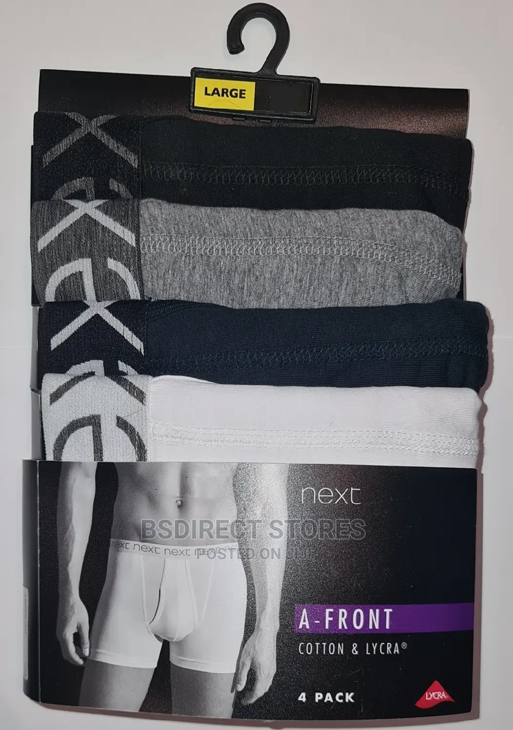 NEXT a-Front Multi Luxury Men Cotton Boxers Pack of Four