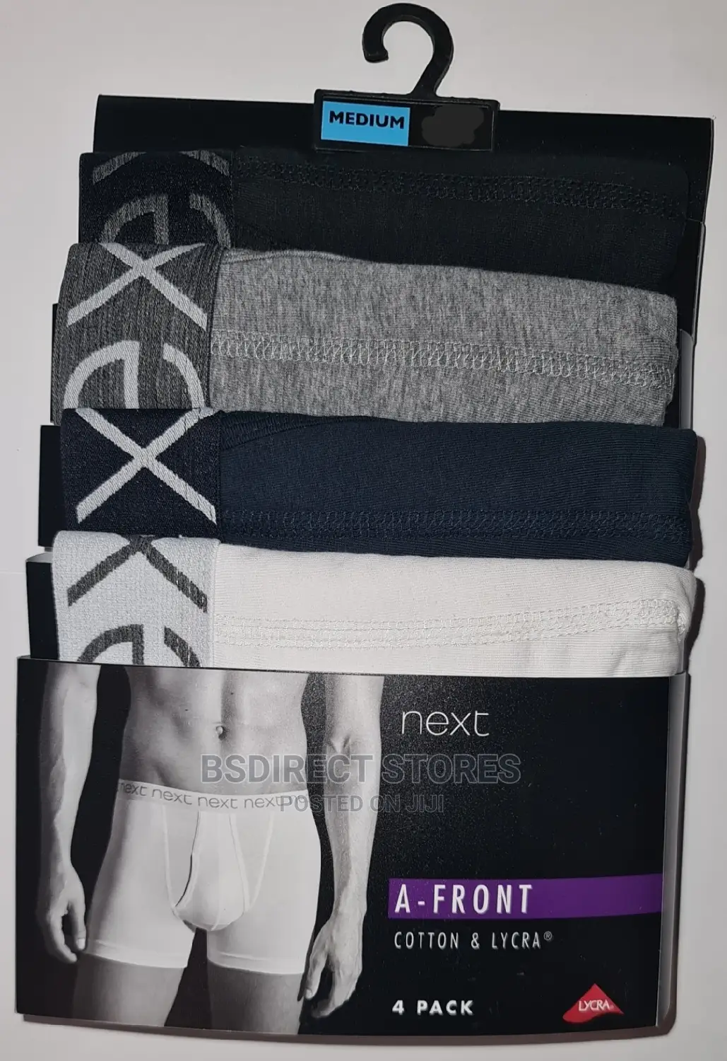 NEXT a-Front Multi Luxury Men Cotton Boxers Pack of Four