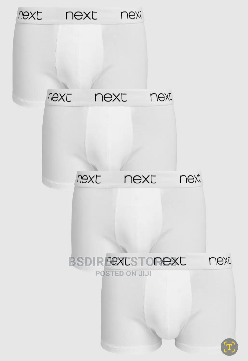 NEXT White a-Front Luxury Men Cotton Boxers Pack of Four