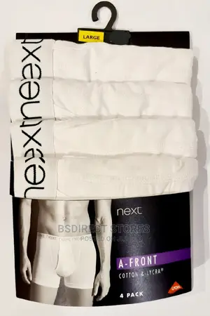 NEXT White a-Front Luxury Men Cotton Boxers Pack of Four