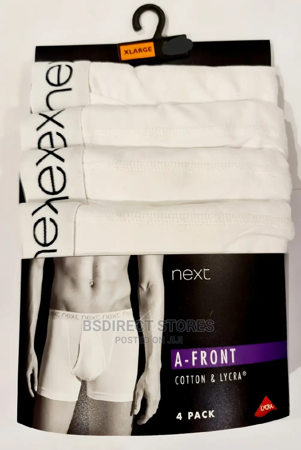 NEXT White a-Front Luxury Men Cotton Boxers Pack of Four