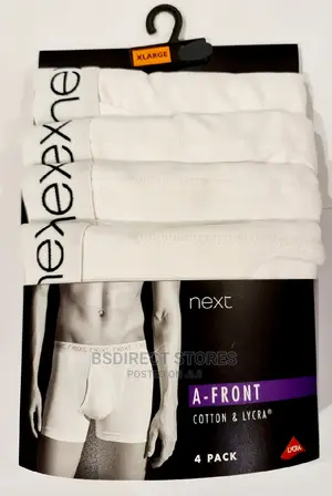 NEXT White a-Front Luxury Men Cotton Boxers Pack of Four