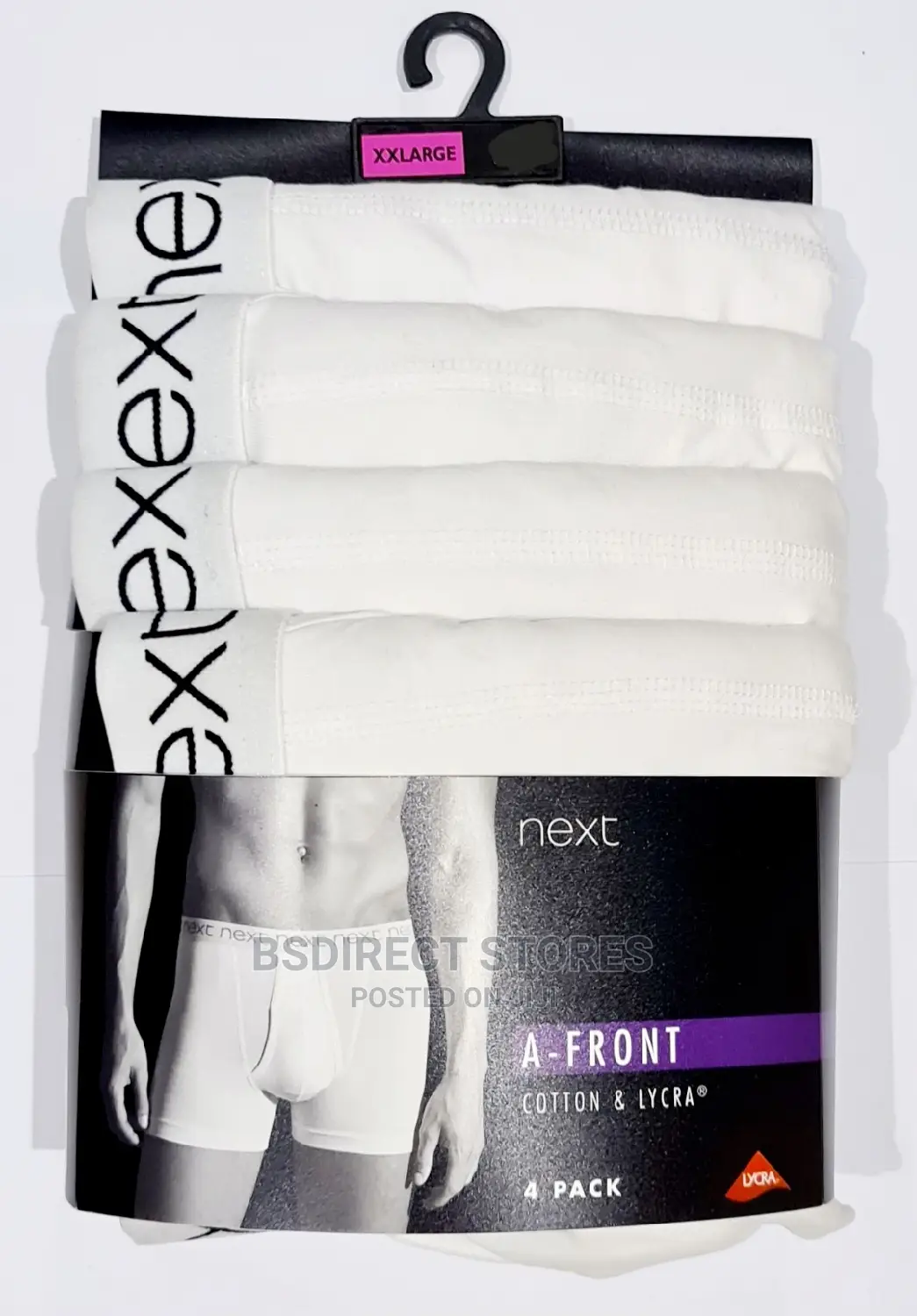 NEXT White a-Front Luxury Men Cotton Boxers Pack of Four