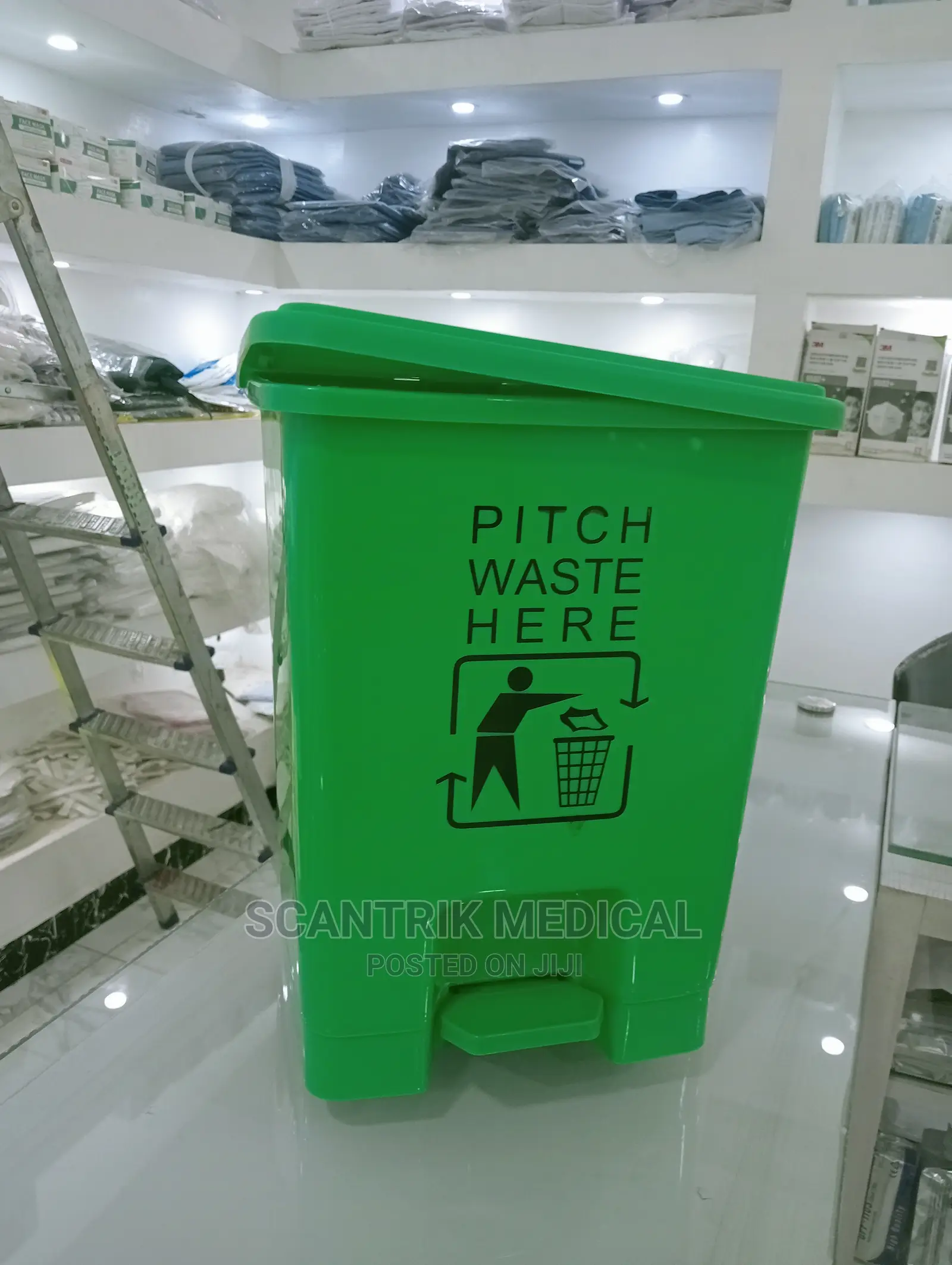 Portable Plastic Pedal Waste Bin – Office Home