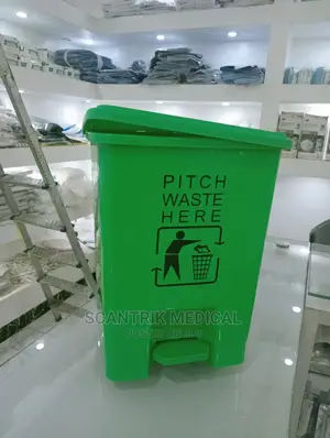 Portable Plastic Pedal Waste Bin – Office Home