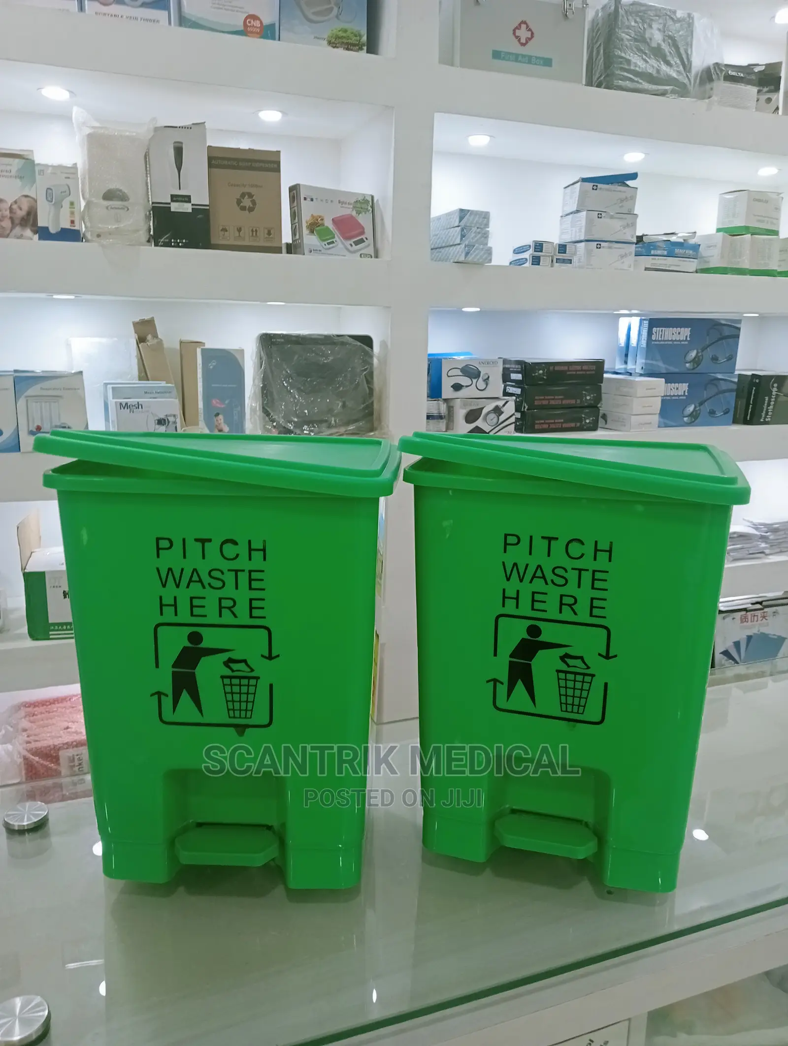 Waste Recycling Holder Rubbish Storage Dustbin for Kitchen,