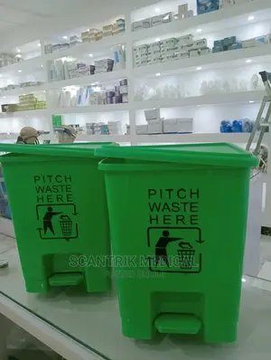 Quality Waste Trash Can Yellow Hospital Clinic Foot