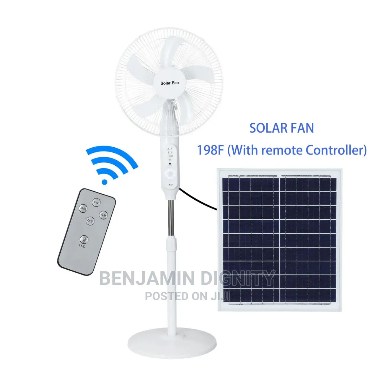 Solar A/C Rechargeable Fan