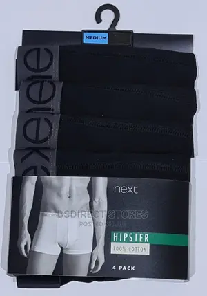 Next Hipsters Black Luxury 100% Pure Cotton Men Boxers