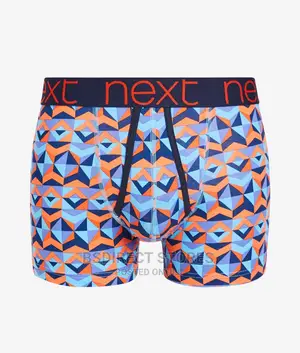 NEXT Geometric Print A-front Luxury Cotton Boxers Pack Of 4