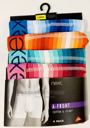 NEXT a-Front Multi-Stripe Luxury Men Cotton Boxers Pack of 4