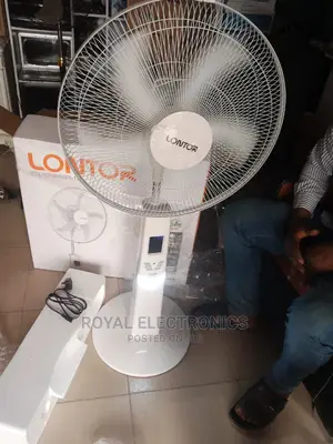 Standard Lontor 18-Inch Rechargeable Standing Fan - White