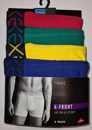 NEXT Multi Colour a-Front Luxury Men Cotton Boxers Pack of 4